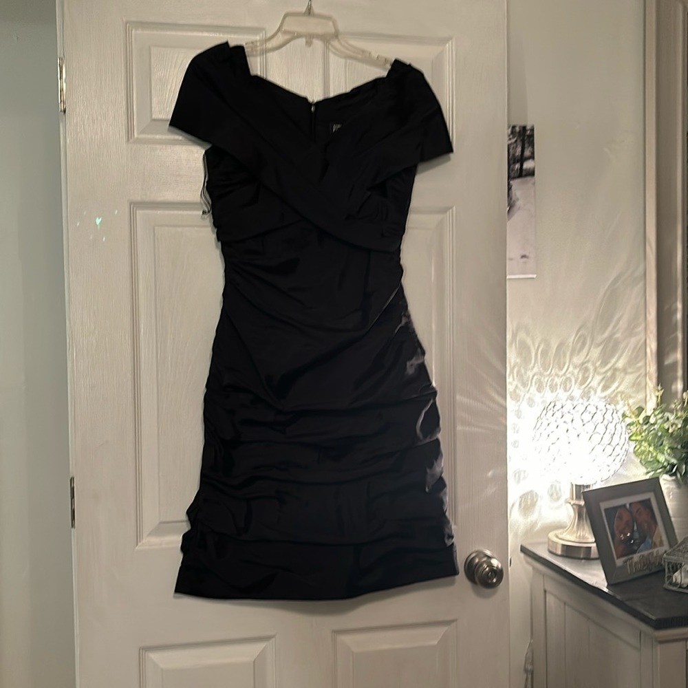 Jacquard Black Dress